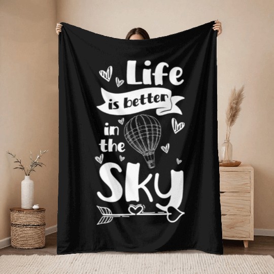 Hot Air Balloon Company Driving Sport Throw Blankets