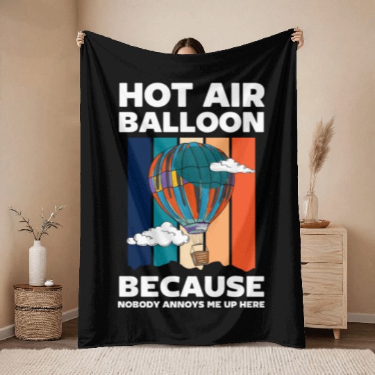 Balloon Aviation Fun Hobby Throw Blankets