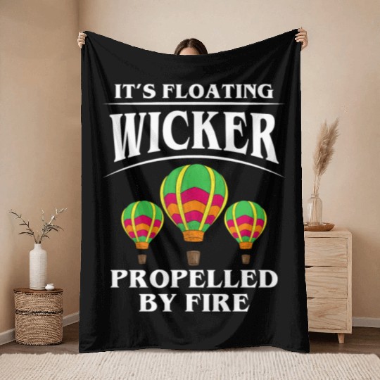 Hot Air Balloon Aviation Colorful Pattern Throw Blankets