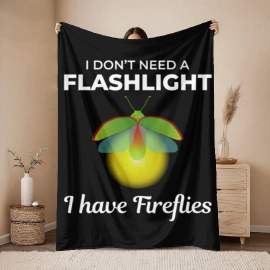 Fireflies Firefly Lightning Bug Insect Collector Throw Blankets