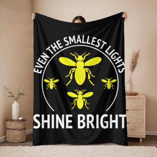 Fireflies Firefly Lightning Bug Insect Collector Throw Blankets
