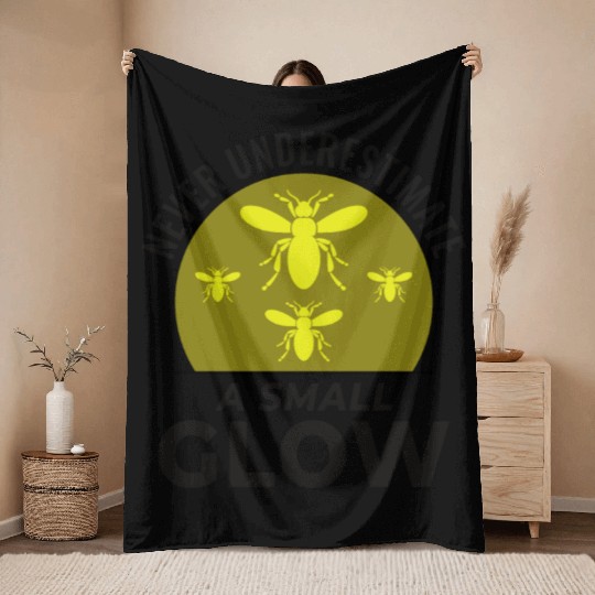 Fireflies Firefly Lightning Bug Insect Collector Throw Blankets