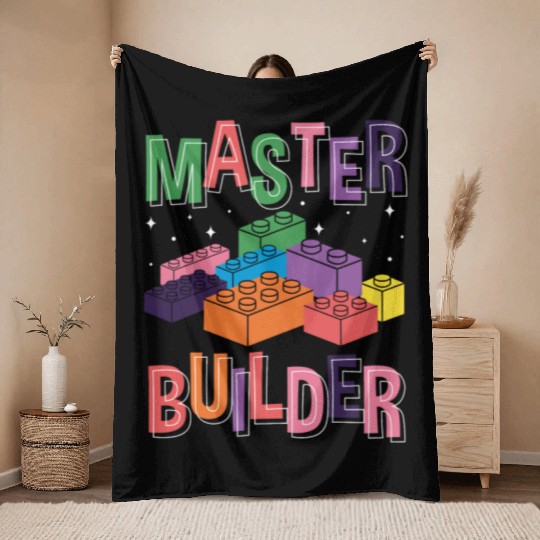 Blocks Children Imagination Creative Throw Blankets