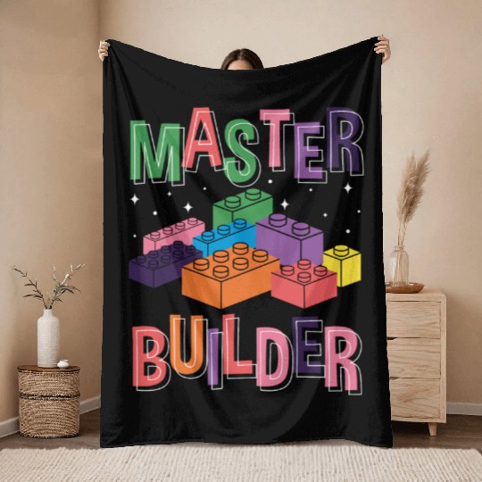 Blocks Children Imagination Creative Throw Blankets