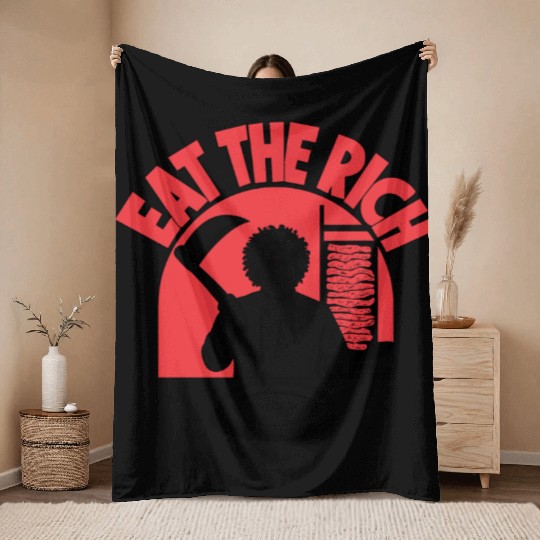 Eat The Rich Doner Döner Kebab Throw Blankets