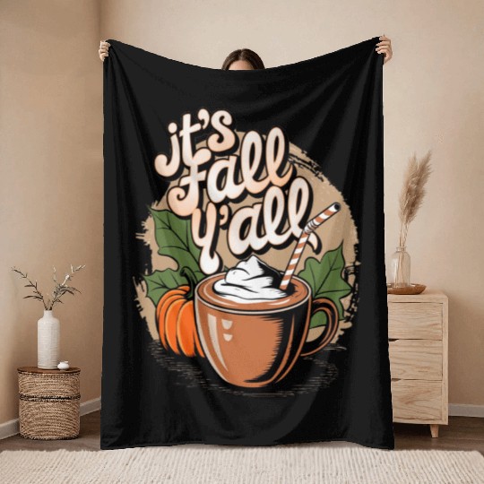 Pumpkin spice latte Throw Blankets