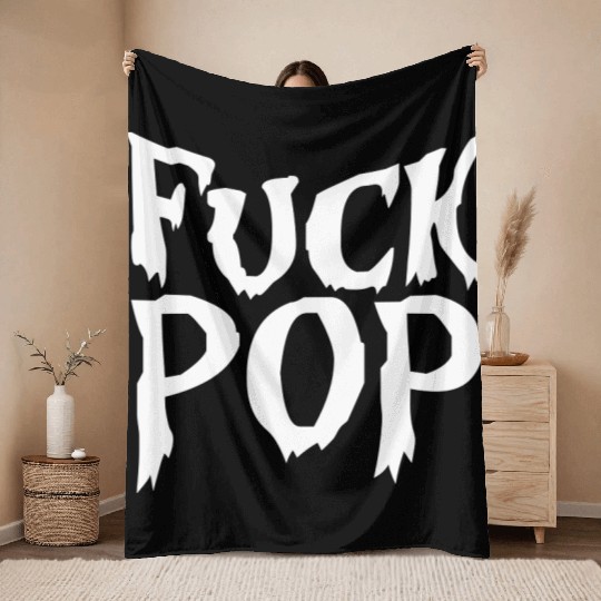 Fuck pop charts music heavy metal hard rock love Throw Blankets