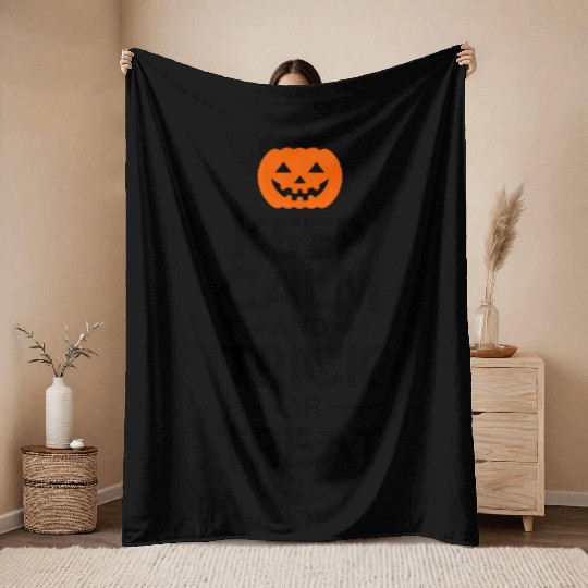 Keep Calm and Trick or Treat - Halloween Throw Blankets