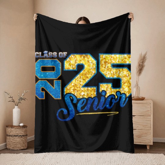 Class of 2025 Senior 2025 Back To School 2025 Throw Blankets
