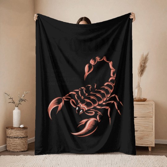 Funny Scorpio Zodiac Quote Throw Blankets