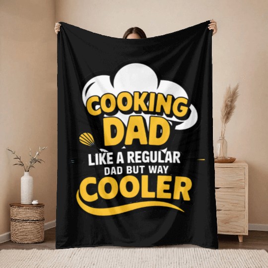 quotes cooking dad Throw Blankets