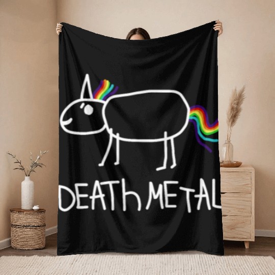 Death metal Throw Blankets