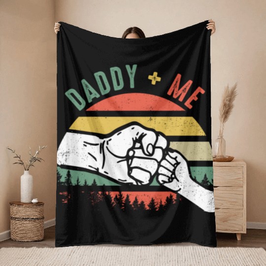 Love Daddy and Me Throw Blankets