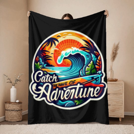 Wanderlust Waves Throw Blankets