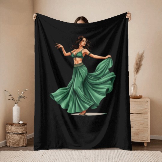 Belly Dancing Belly Dancer Belly Dance Classes Throw Blankets