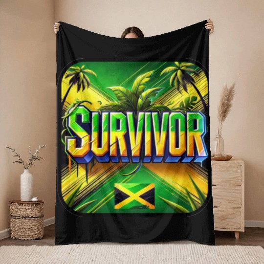 multi-color sneakers bring Throw Blankets