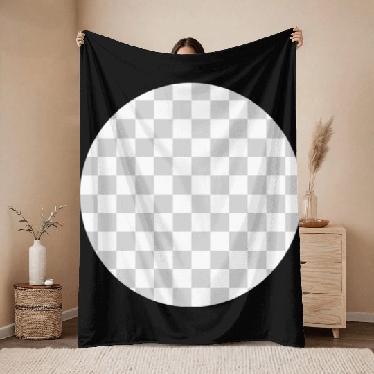 Checkered - White and Light Gray Throw Blankets