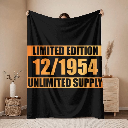 70th birthday Limited Edition - ꝏ Supply 12/1954 Throw Blankets