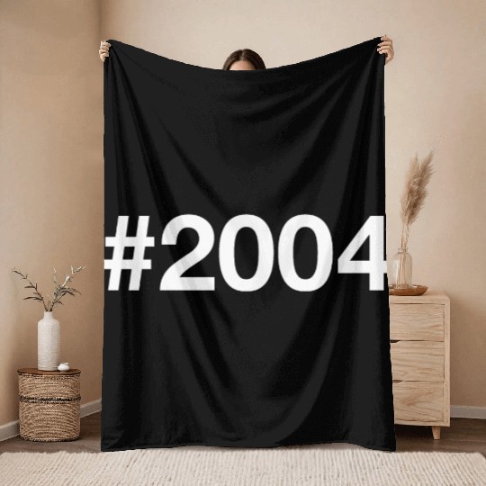 2004 Hashtag 21 years 21st birthday Throw Blankets