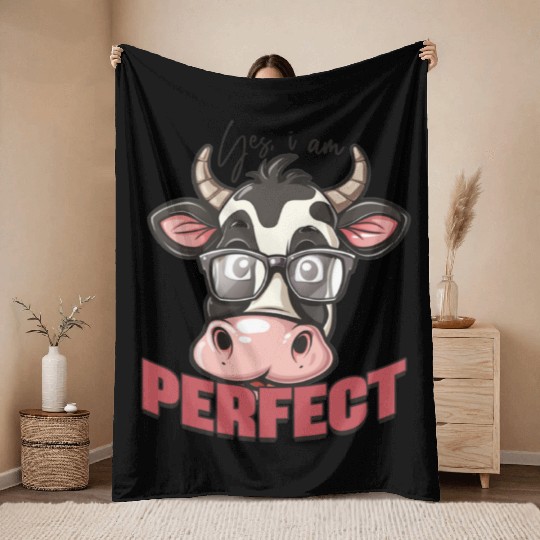 Yes i am perfect Throw Blankets