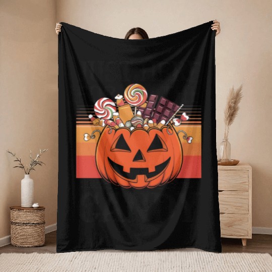 Just Here for the Candy Throw Blankets