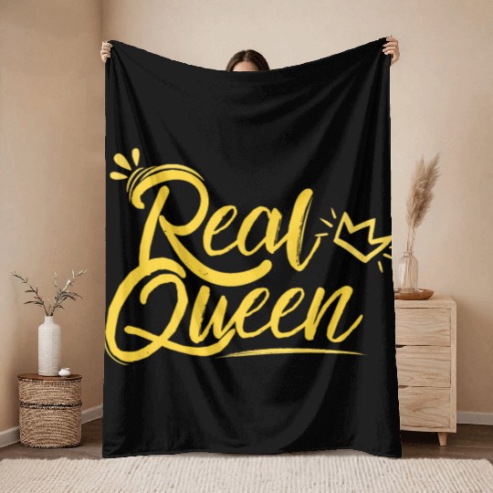 Real Queen Throw Blankets