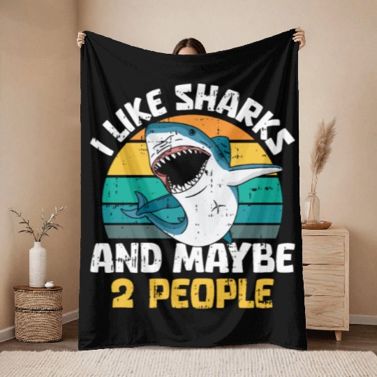 Shark Lover Throw Blankets