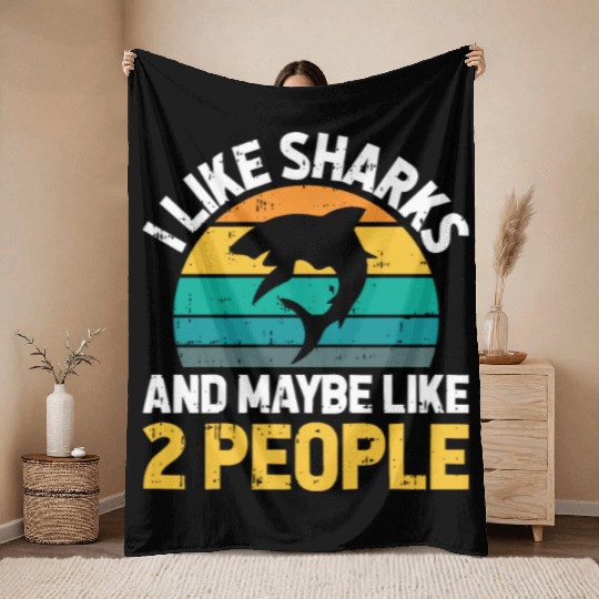 Shark Lover Throw Blankets