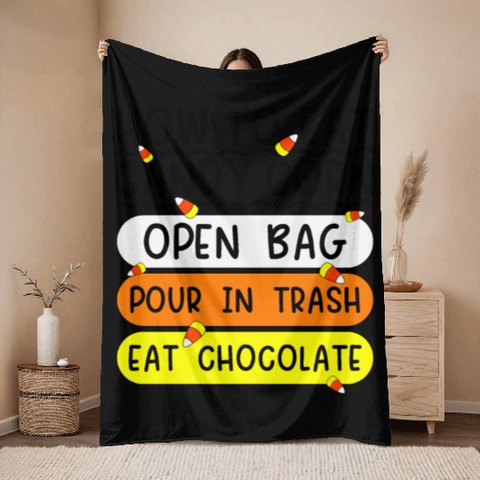 How To Eat Candy Corn Funny Candy Corn Halloween Throw Blankets
