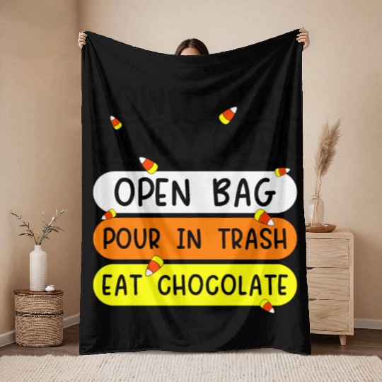How To Eat Candy Corn Funny Candy Corn Halloween Throw Blankets