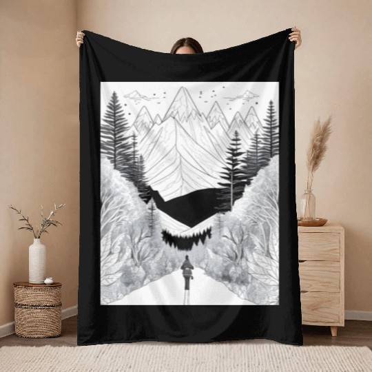 Journey into the Wilderness Throw Blankets