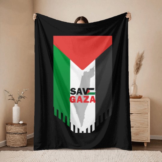 Proud Palestinian Flag Throw Blankets