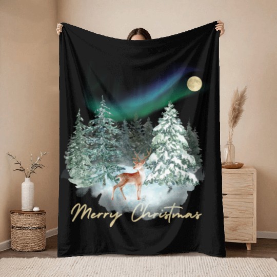 Christmas feeling winter wonderland with nordic Throw Blankets