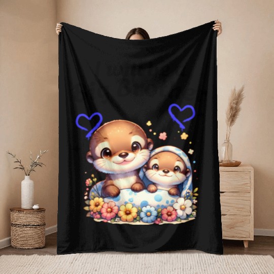 I'm Going To Be A Big Brother Sweet Otter, Brother Throw Blankets