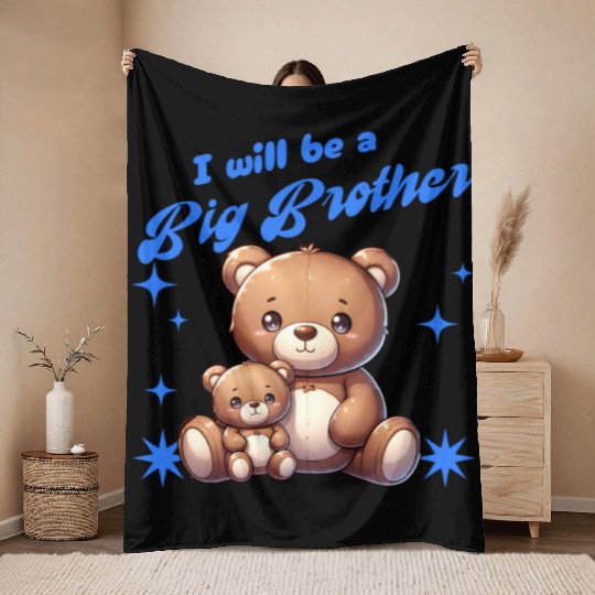I'm Going To Be A Big Brother Cute Teddy Bears, Throw Blankets