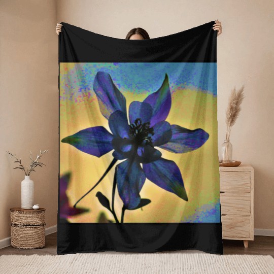 Columbine Color Throw Blankets