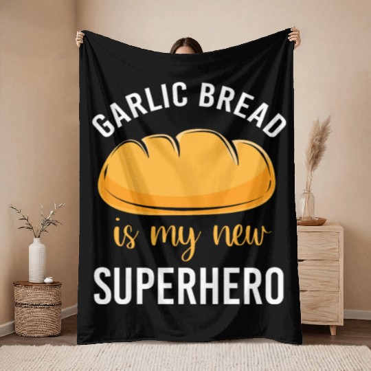 Bakery Baker Humor Food Lover Garlic Bread Throw Blankets