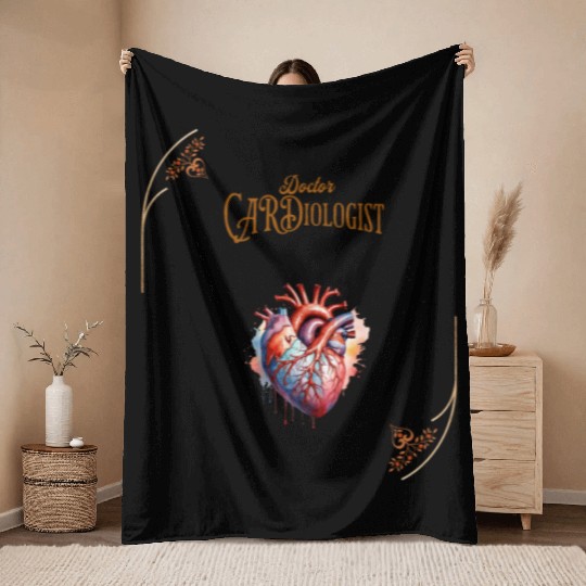 Doctor cardiologist Throw Blankets