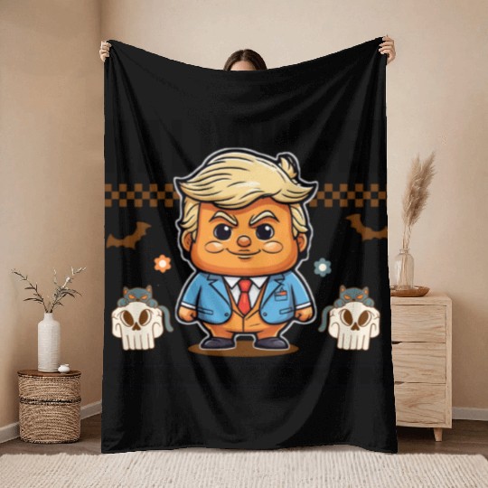 donal trump Throw Blankets