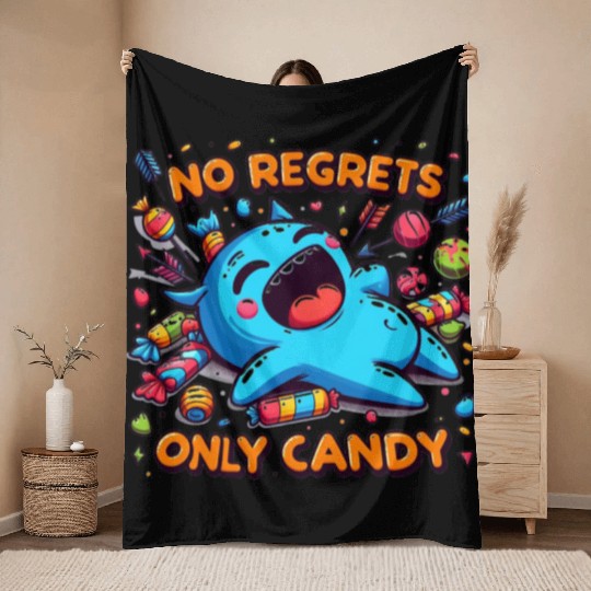 Disneyland No Regrets Only Candy Throw Blankets