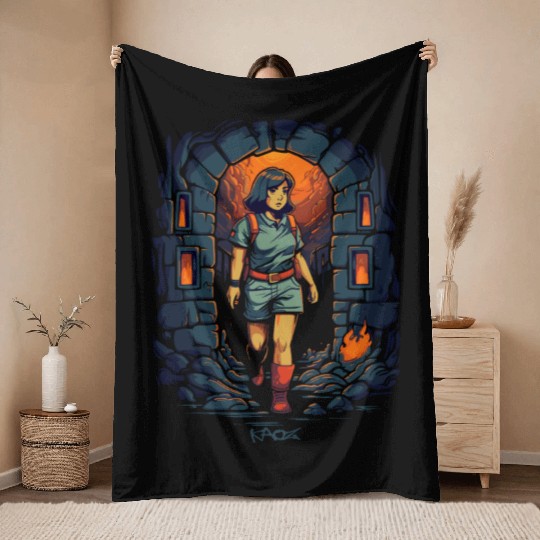 Explore the Dungeon with Dora Throw Blankets