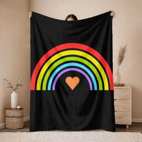 After Every Storm Comes a Rainbow Throw Blankets