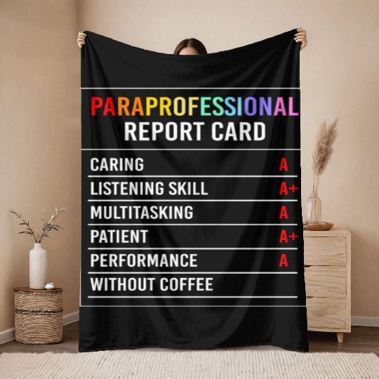 Paraeducator Para Crew Paraprofessional Life Throw Blankets
