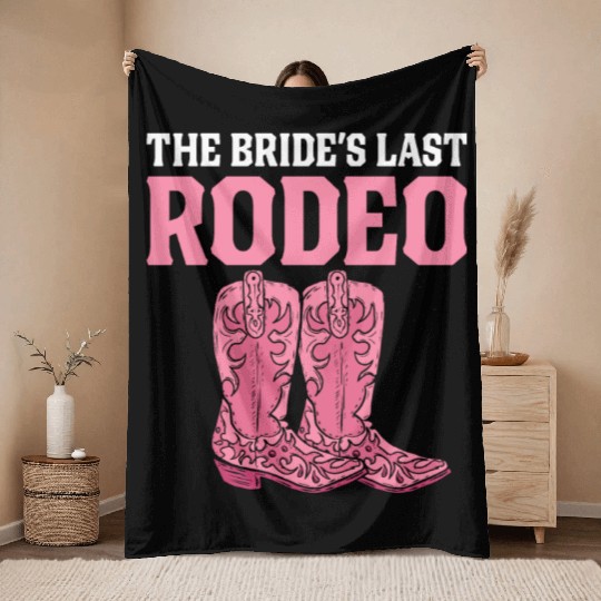Bridal Party Bachelorette Party Rodeo The Bride's Throw Blankets