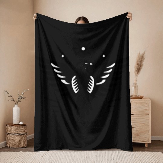 Sacred Bald Eagle Tattoo Throw Blankets