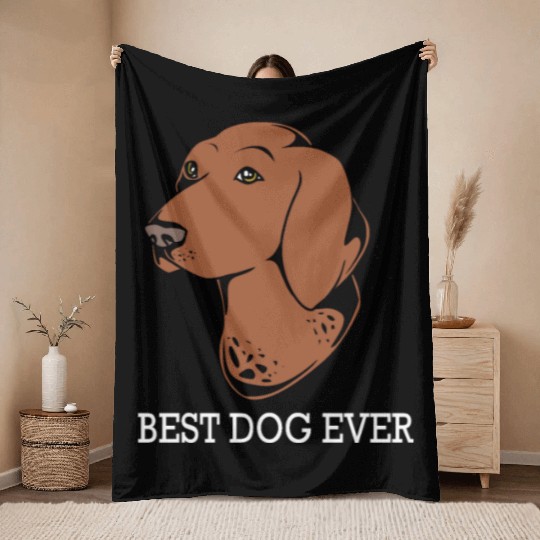 Best Dog Ever GSP Lover German Shorthaired Pointer Throw Blankets