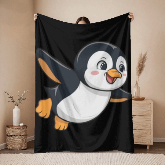 penguin logo , funny penguin , Penguin Lovers Throw Blankets