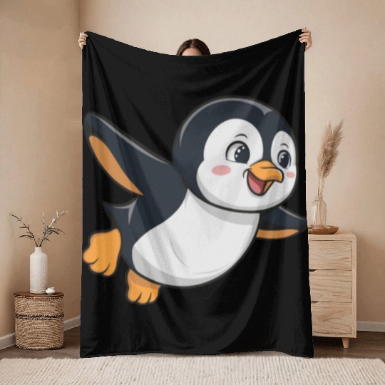 penguin logo , funny penguin , Penguin Lovers Throw Blankets