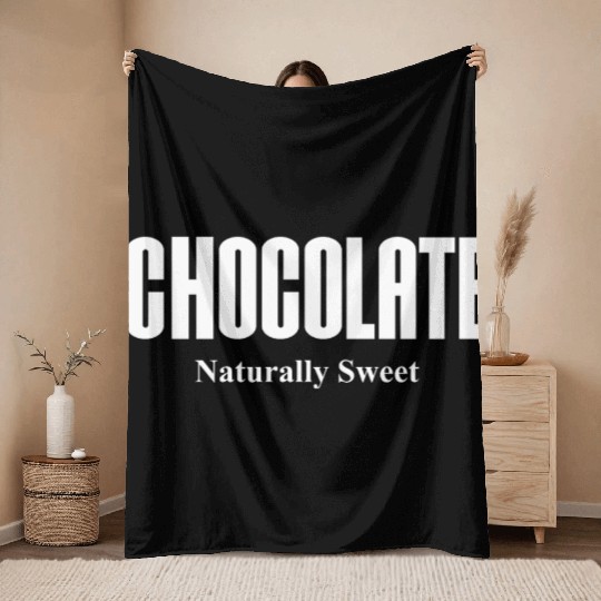 Chocolate Natural Sweet Throw Blankets