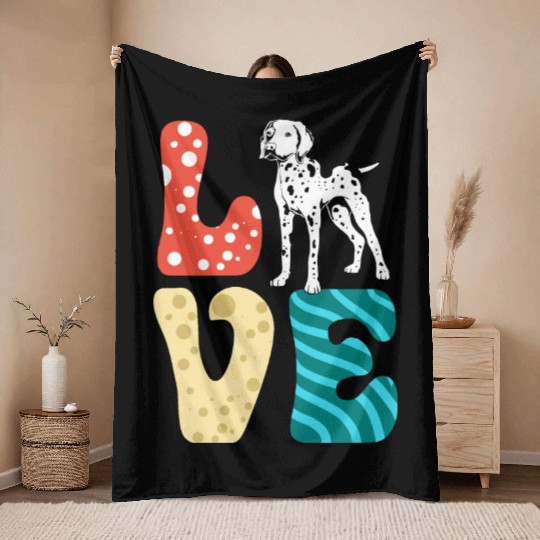 I Love My German Shorthaired Pointer Throw Blankets